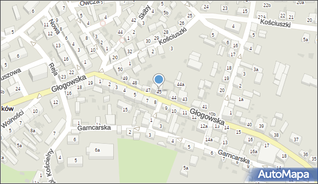 Przemków, Głogowska, 45, mapa Przemków