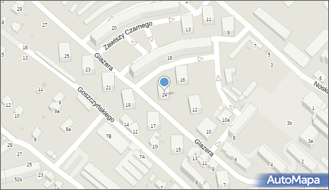 Przemyśl, Glazera Jakuba, bp., 14, mapa Przemyśla
