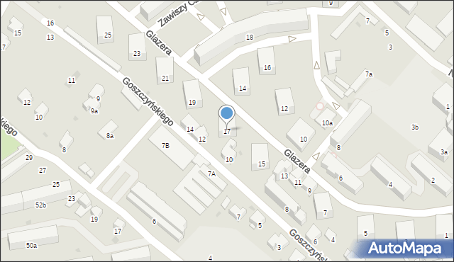 Przemyśl, Glazera Jakuba, bp., 17, mapa Przemyśla