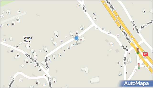 Przemyśl, Gliniana, 14, mapa Przemyśla