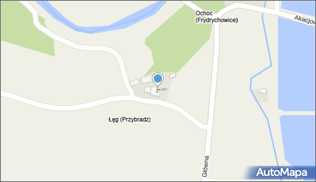 Przybradz, Główna, 37, mapa Przybradz