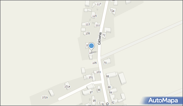 Przyłęk, Główna, 107, mapa Przyłęk