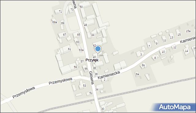 Przyłęk, Główna, 40A, mapa Przyłęk