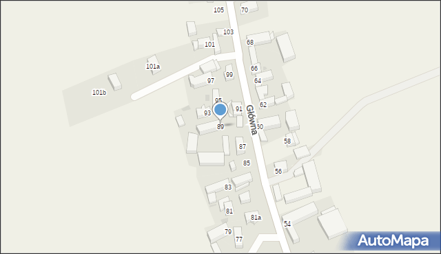 Przyłęk, Główna, 89, mapa Przyłęk
