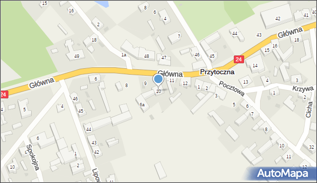 Przytoczna, Główna, 10, mapa Przytoczna