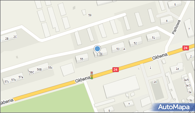 Przytoczna, Główna, 54B, mapa Przytoczna