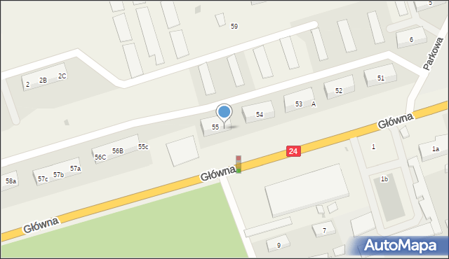 Przytoczna, Główna, 55A, mapa Przytoczna