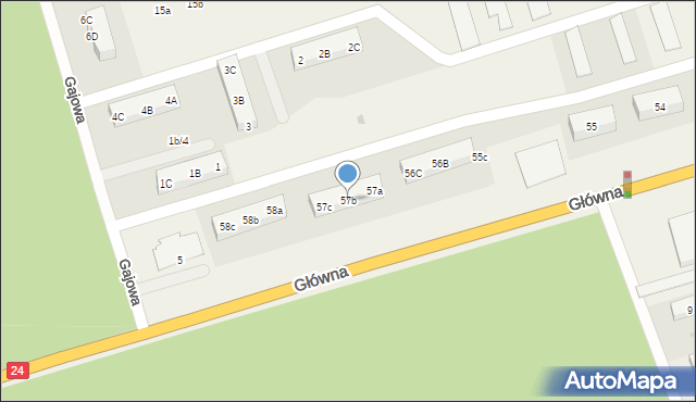 Przytoczna, Główna, 57b, mapa Przytoczna
