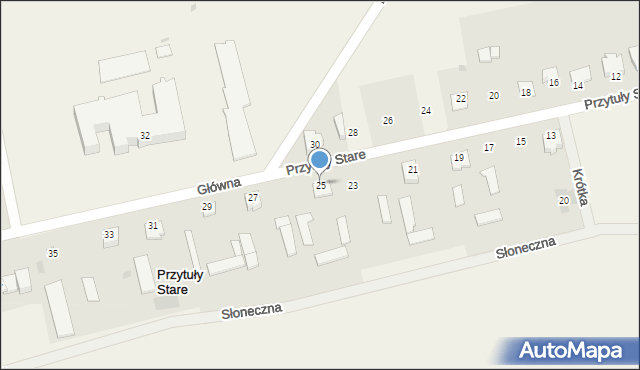Przytuły Stare, Główna, 25, mapa Przytuły Stare