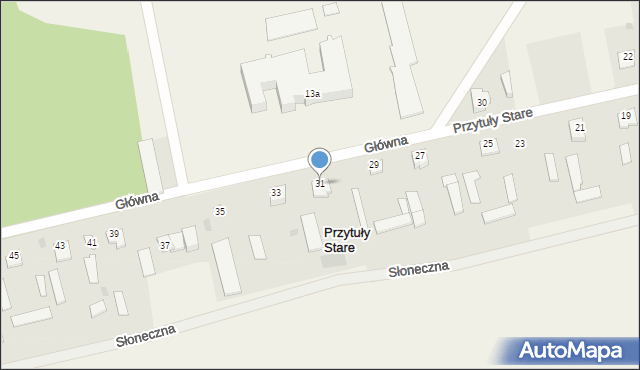 Przytuły Stare, Główna, 31, mapa Przytuły Stare