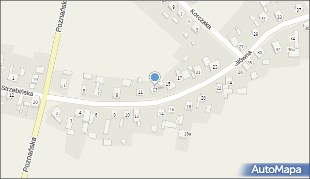 Psary, Główna, 13, mapa Psary