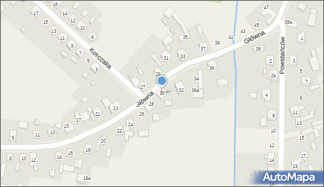 Psary, Główna, 30, mapa Psary
