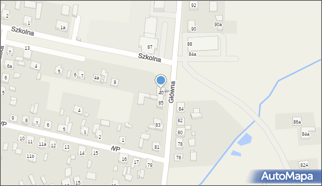 Psary, Główna, 40, mapa Psary