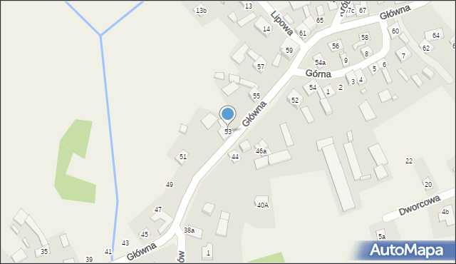 Psary, Główna, 53, mapa Psary