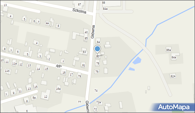 Psary, Główna, 80, mapa Psary