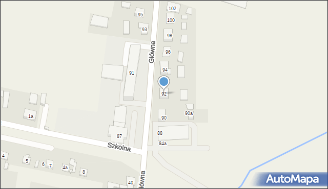 Psary, Główna, 92, mapa Psary