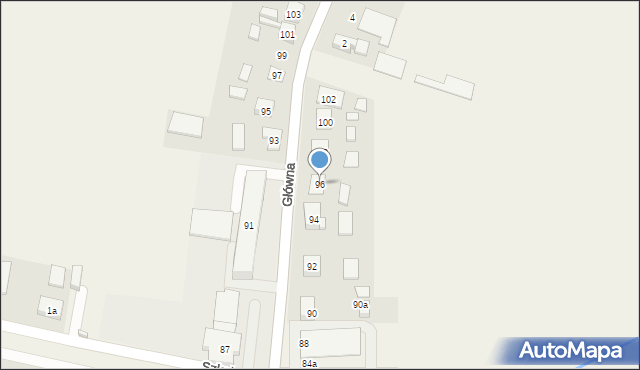 Psary, Główna, 96, mapa Psary