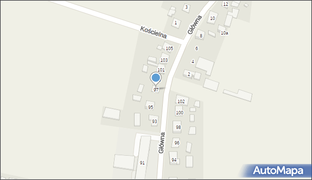Psary, Główna, 97, mapa Psary
