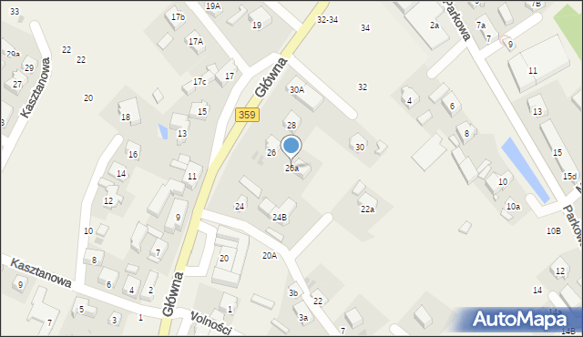 Psary, Główna, 26a, mapa Psary