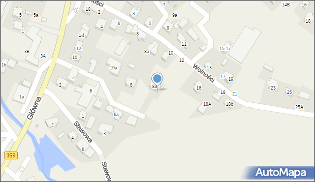 Psary, Główna, 8b, mapa Psary