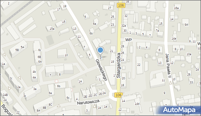 Pyrzyce, Głowackiego Bartosza, 2, mapa Pyrzyce