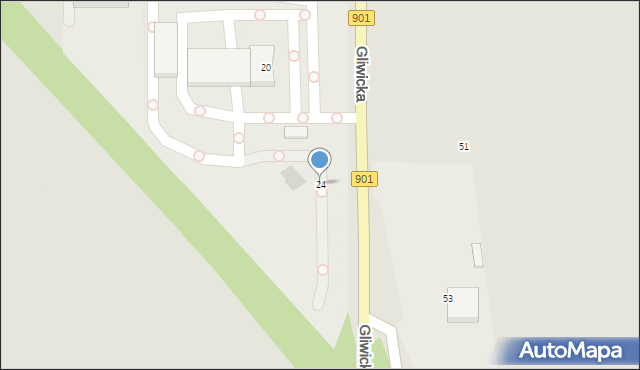 Pyskowice, Gliwicka, 24, mapa Pyskowice