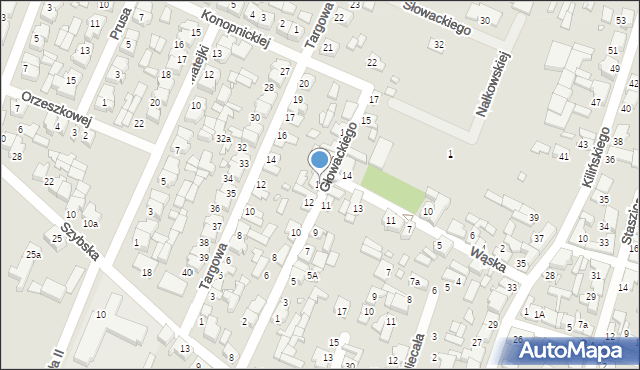 Pyzdry, Głowackiego, 14, mapa Pyzdry