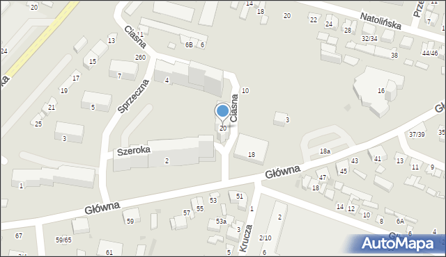 Radom, Główna, 20, mapa Radomia