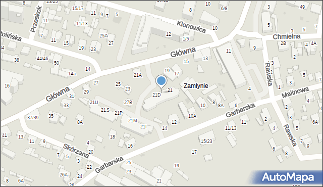 Radom, Główna, 21C, mapa Radomia