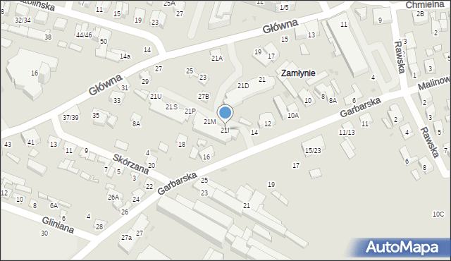 Radom, Główna, 21I, mapa Radomia