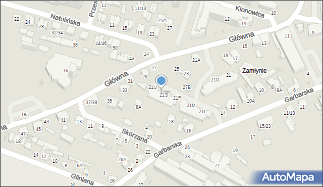 Radom, Główna, 21t, mapa Radomia