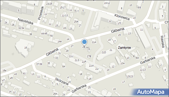 Radom, Główna, 25/27, mapa Radomia