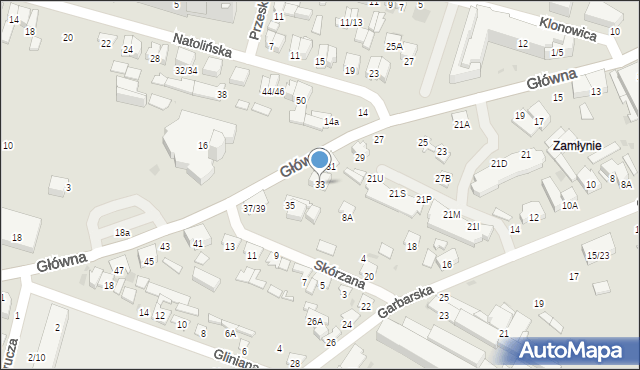 Radom, Główna, 33, mapa Radomia