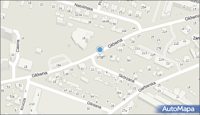 Radom, Główna, 37/39, mapa Radomia