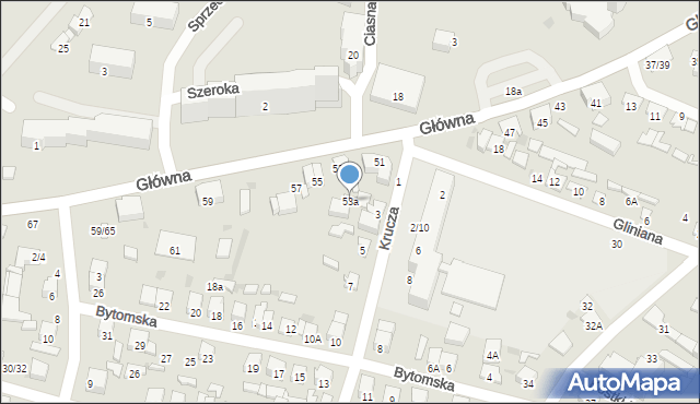 Radom, Główna, 53a, mapa Radomia