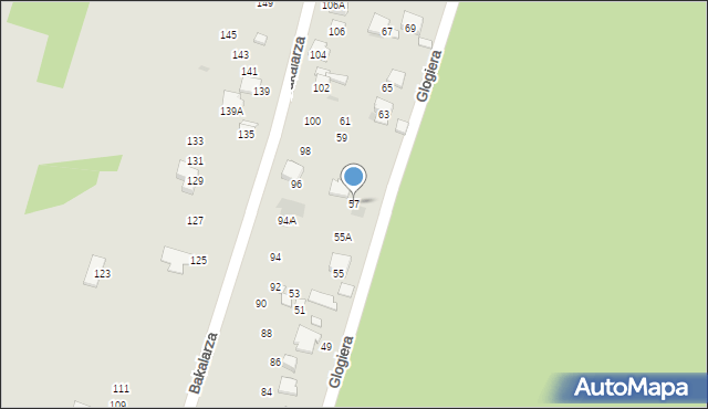 Radom, Glogiera Macieja, 57, mapa Radomia