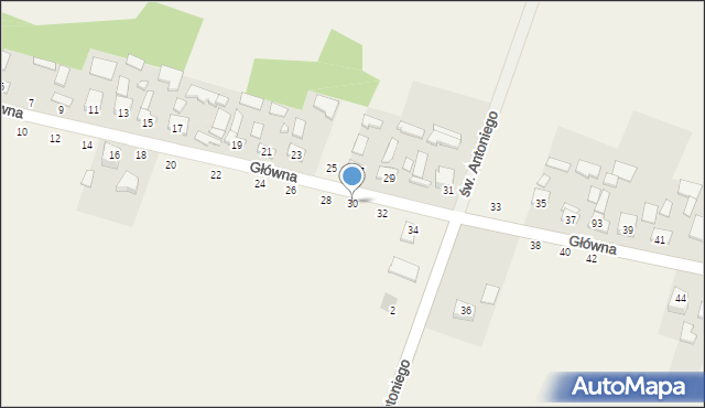 Radomice, Główna, 30, mapa Radomice