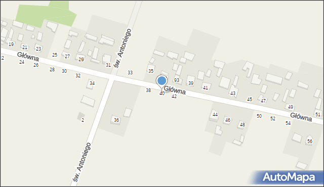 Radomice, Główna, 40, mapa Radomice