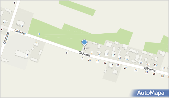 Radomice, Główna, 5, mapa Radomice