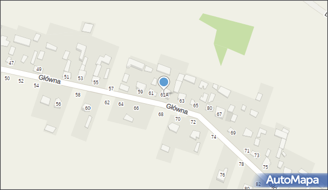 Radomice, Główna, 61A, mapa Radomice