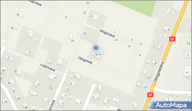 Radwanice, Głogowa, 3, mapa Radwanice