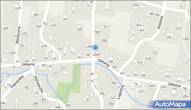 Radziechowy, Główna, 1015, mapa Radziechowy