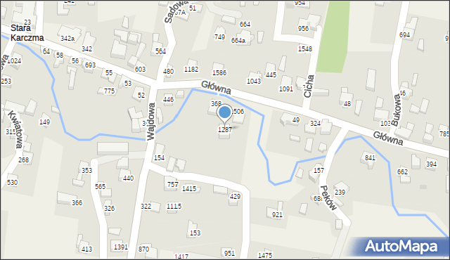 Radziechowy, Główna, 1287, mapa Radziechowy