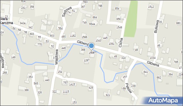 Radziechowy, Główna, 1506, mapa Radziechowy