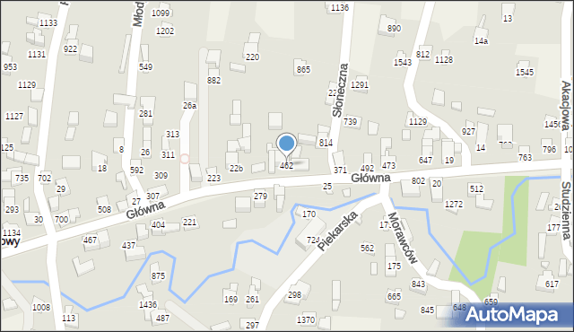 Radziechowy, Główna, 462, mapa Radziechowy