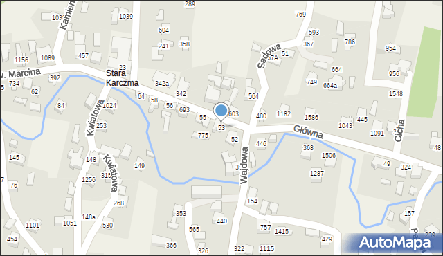 Radziechowy, Główna, 53, mapa Radziechowy