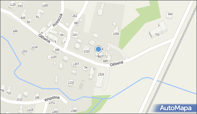 Radziechowy, Główna, 750, mapa Radziechowy