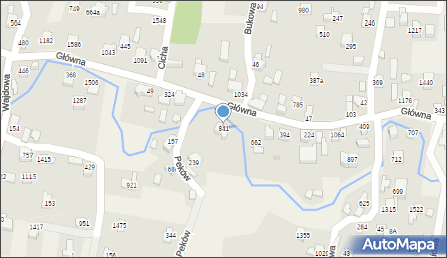 Radziechowy, Główna, 841, mapa Radziechowy