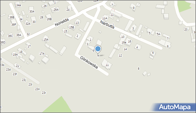 Radzymin, Glinkowska, 7, mapa Radzymin