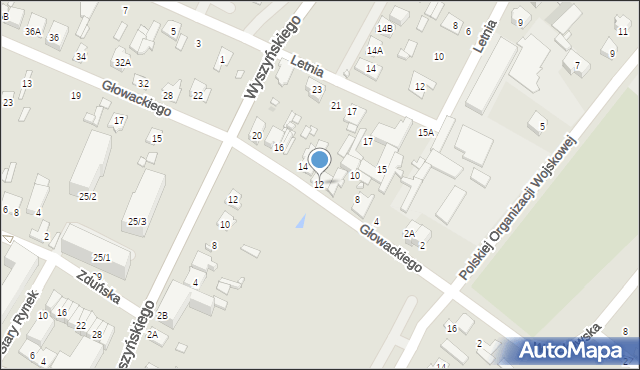 Radzymin, Głowackiego Bartosza, 12, mapa Radzymin